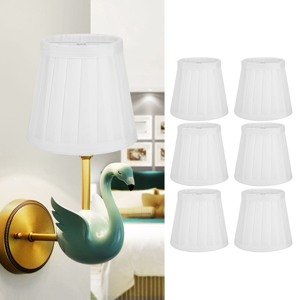 6Pcs Modern Fabric Desktop Lampshade Chandelier Wall Light Lamp Cover for Home view 10