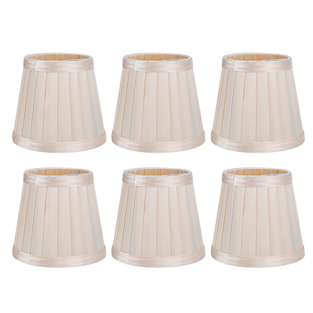 6PCS Modern Simple Chandelier Pendant Lamp Shade Cover Fabric Lampshade for view 2