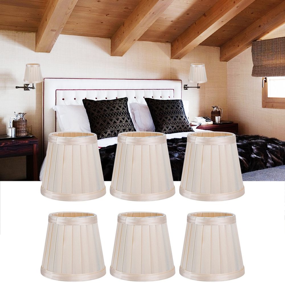 6PCS Modern Simple Chandelier Pendant Lamp Shade Cover Fabric Lampshade for view 9