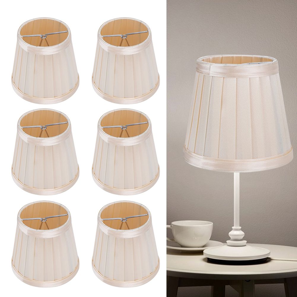 6PCS Modern Simple Chandelier Pendant Lamp Shade Cover Fabric Lampshade for view 10