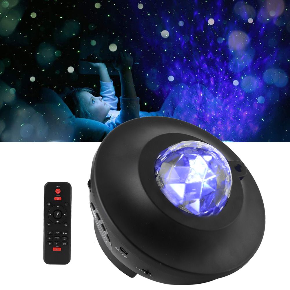 RGB Star Projection Lamp Bluetooth USB Voice Control Music Player LED Night view 10