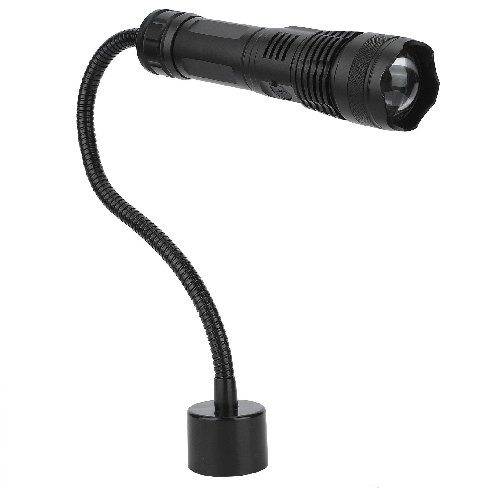 2 in 1 USB Rechargeable LED Flashlight Working Light with Magnetic Base for