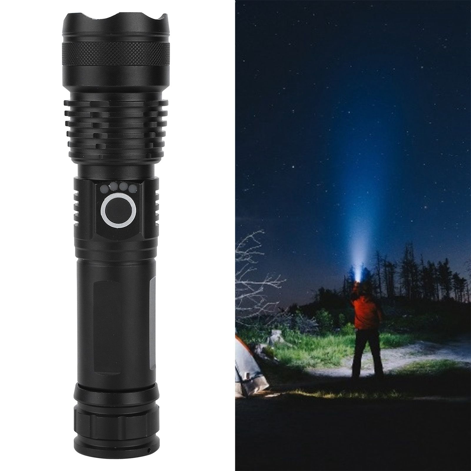 2 in 1 USB Rechargeable LED Flashlight Working Light with Magnetic Base for view 10