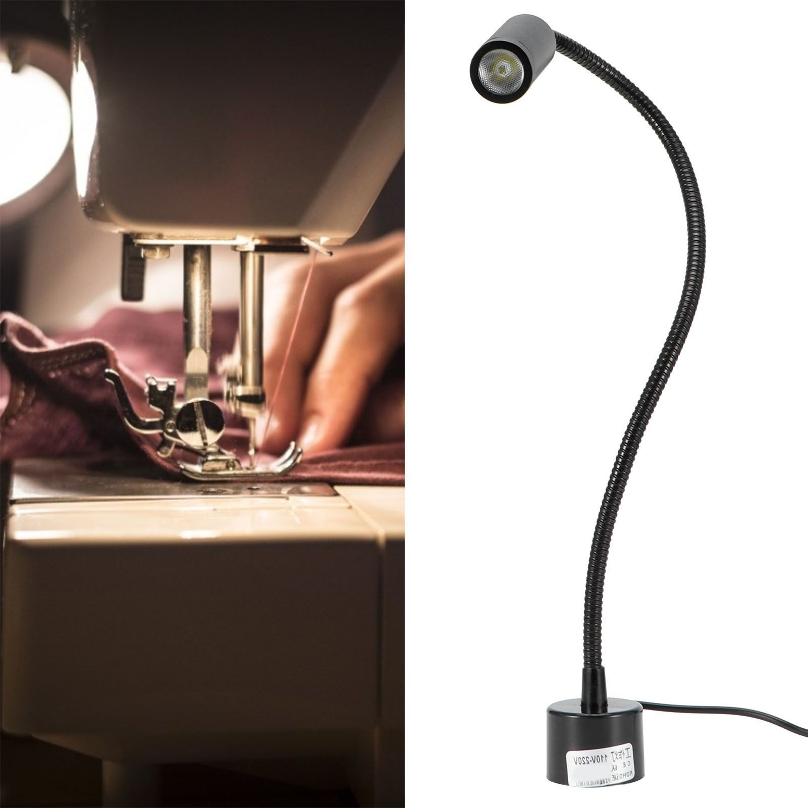 Adjustable Gooseneck LED Working Light with Magnetic Base for CNC Lathe Machine view 9