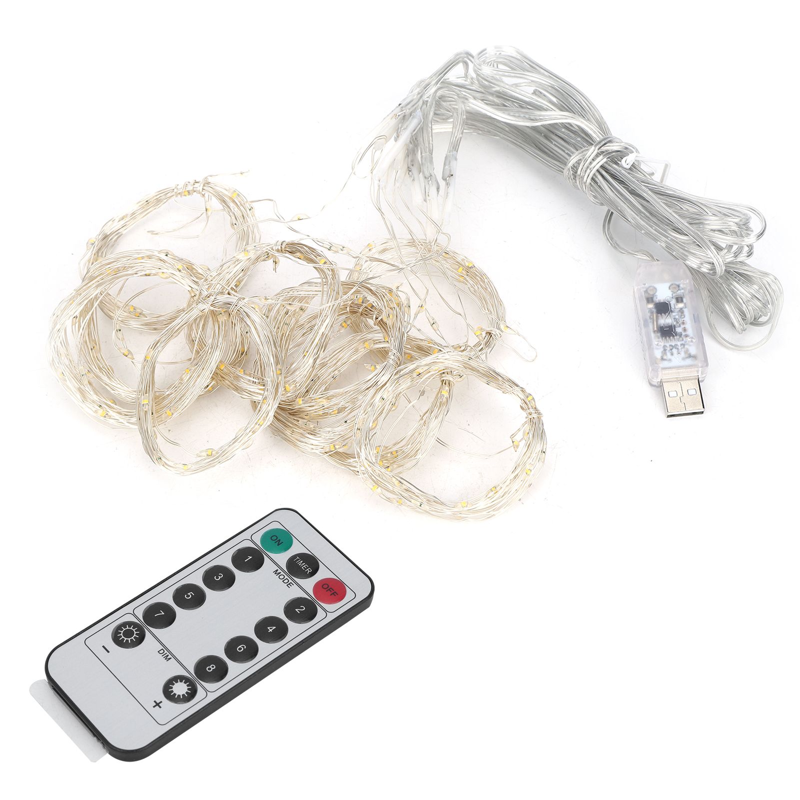 3x3m USB 300LED Chips Curtain Light String with Remote Control for Home Party view 5