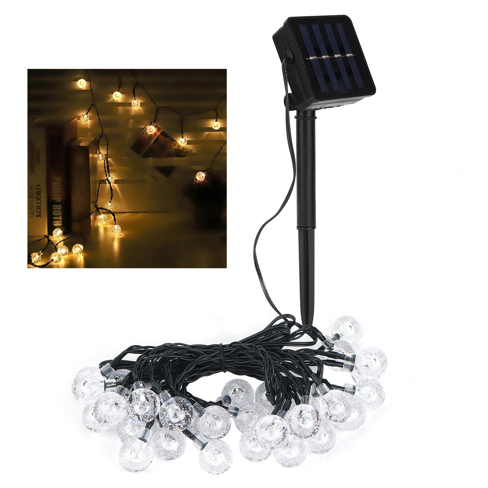 Waterproof 30LED Chips Solar Powered String Lights for Garden Patio Lawn view 10