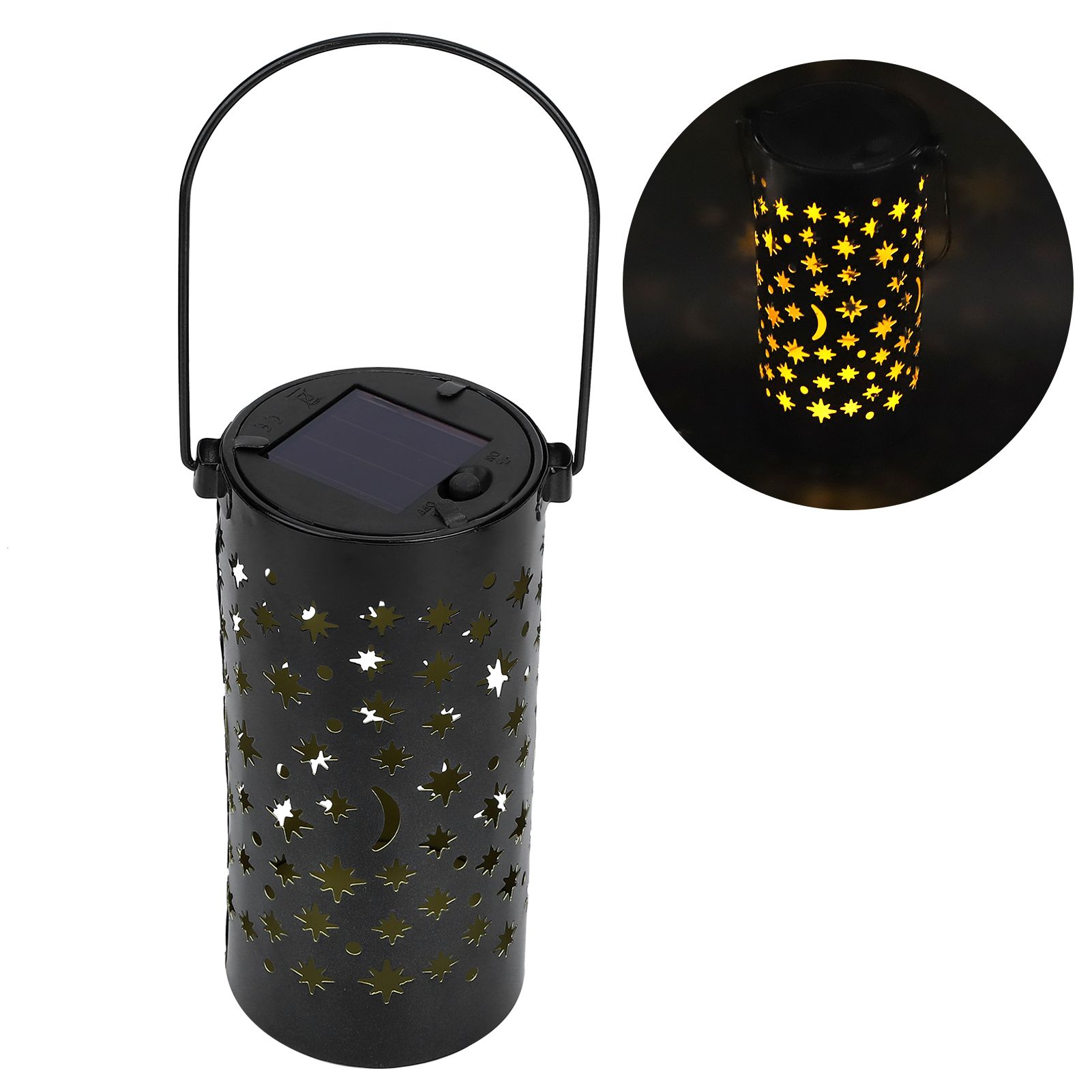 Outdoor Garden Patio Iron Hollow LED Solar Lamp Waterproof Landscape Light view 8