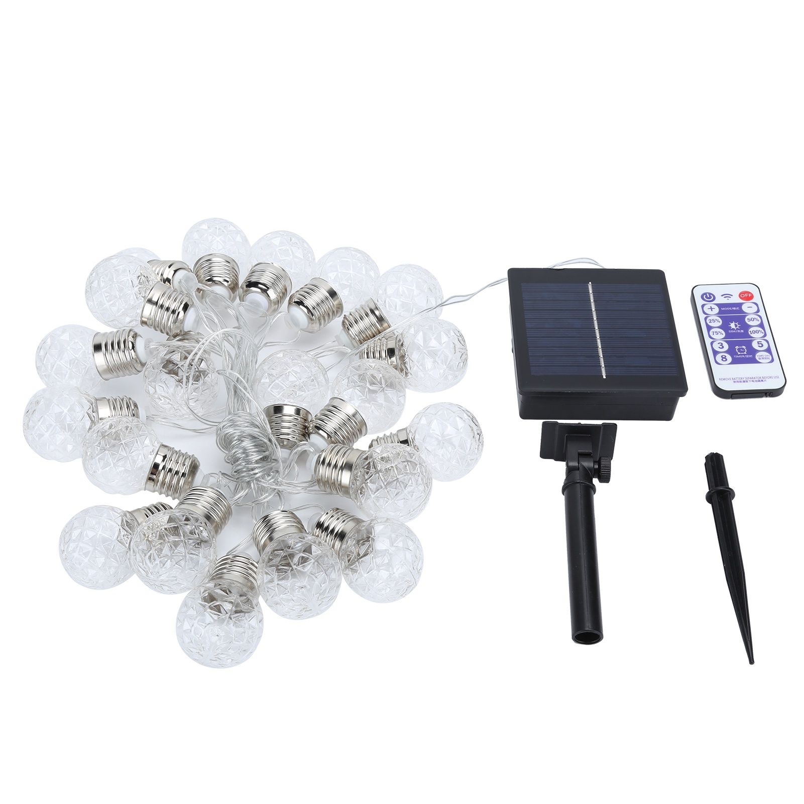 20LED Solar String Lights Outdoor Waterproof Courtyard Festive Decorative view 2