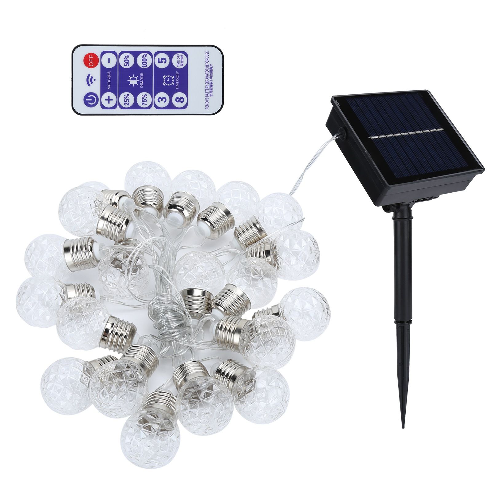 20LED Solar String Lights Outdoor Waterproof Courtyard Festive Decorative view 4