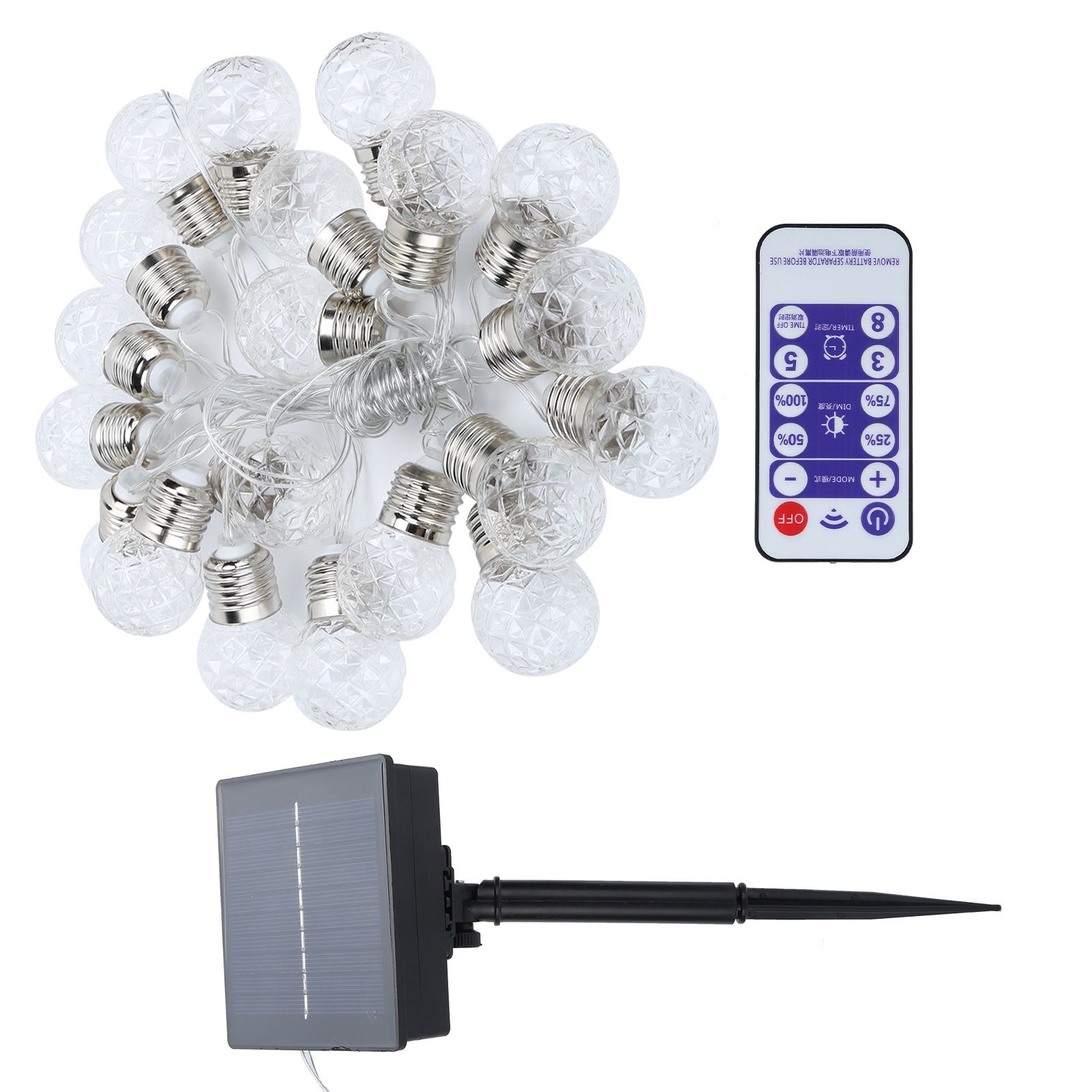 20LED Solar String Lights Outdoor Waterproof Courtyard Festive Decorative view 8