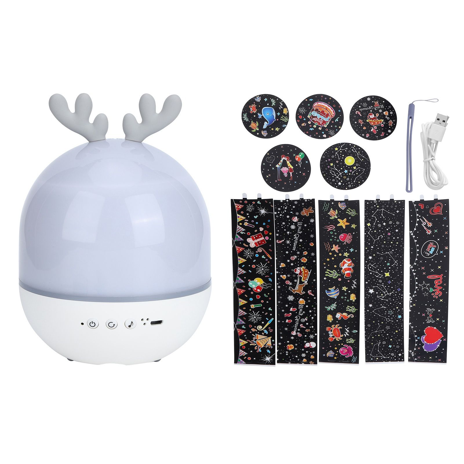 360 Degree Rotating Projection Lamp USB Powered Night Light for Home Bedroom view 2