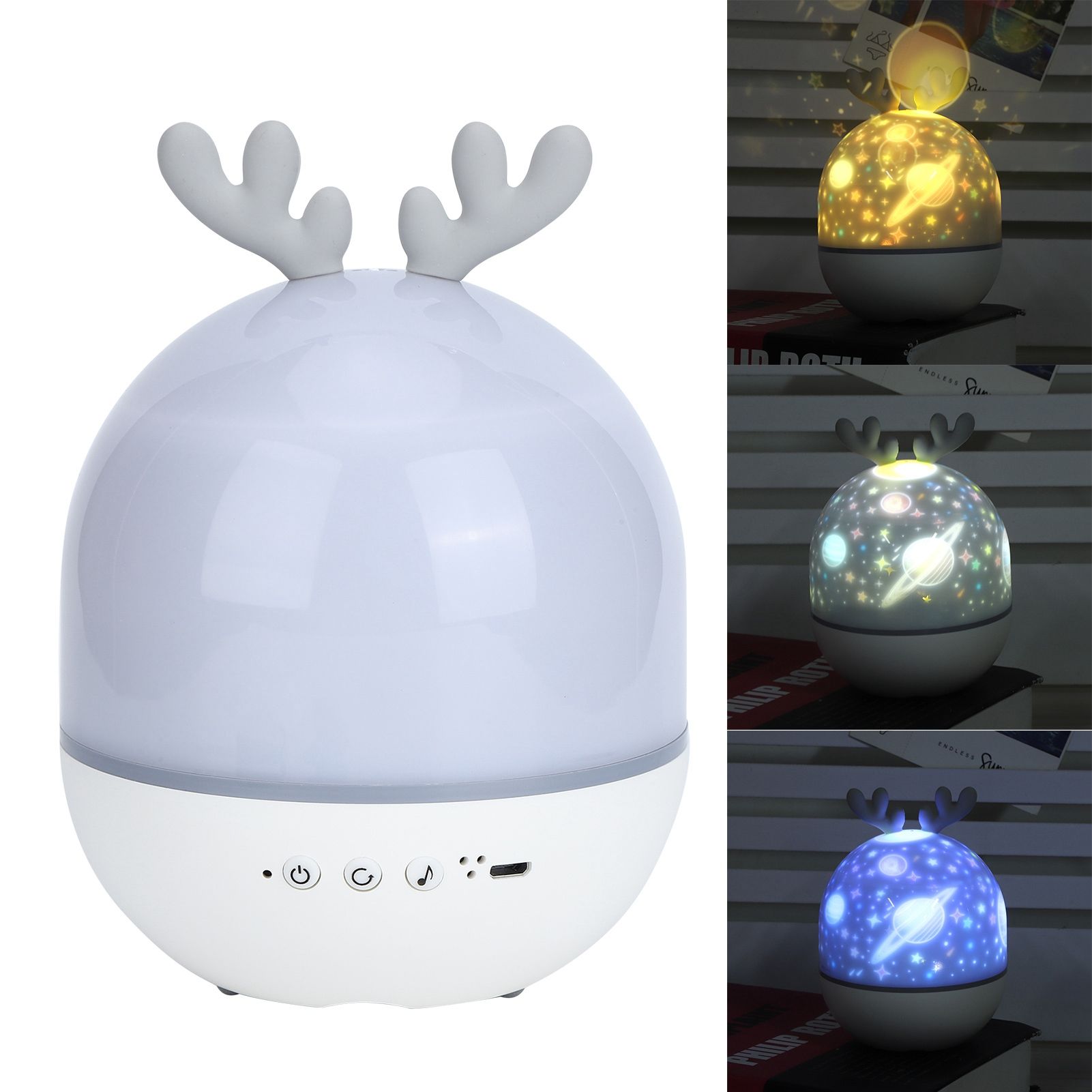 360 Degree Rotating Projection Lamp USB Powered Night Light for Home Bedroom view 9