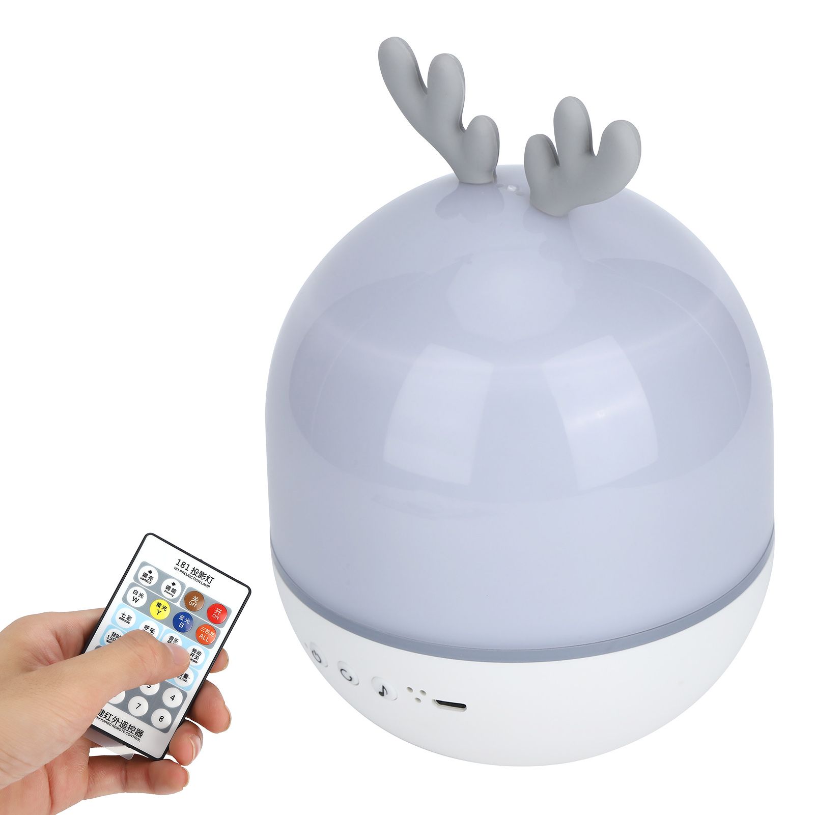 Mini USB 360 Degree Rotating Projection Lamp Remote Control Music Night Light view 7