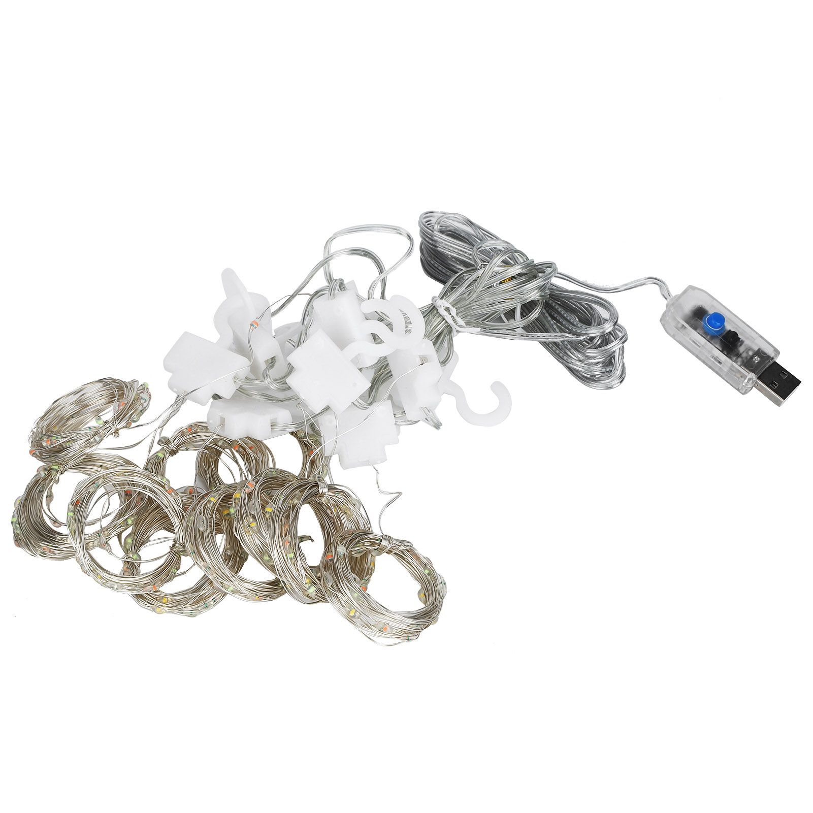 3x3 m Copper USB Wire Curtain Light String for Home Christmas Decoration with — image 1
