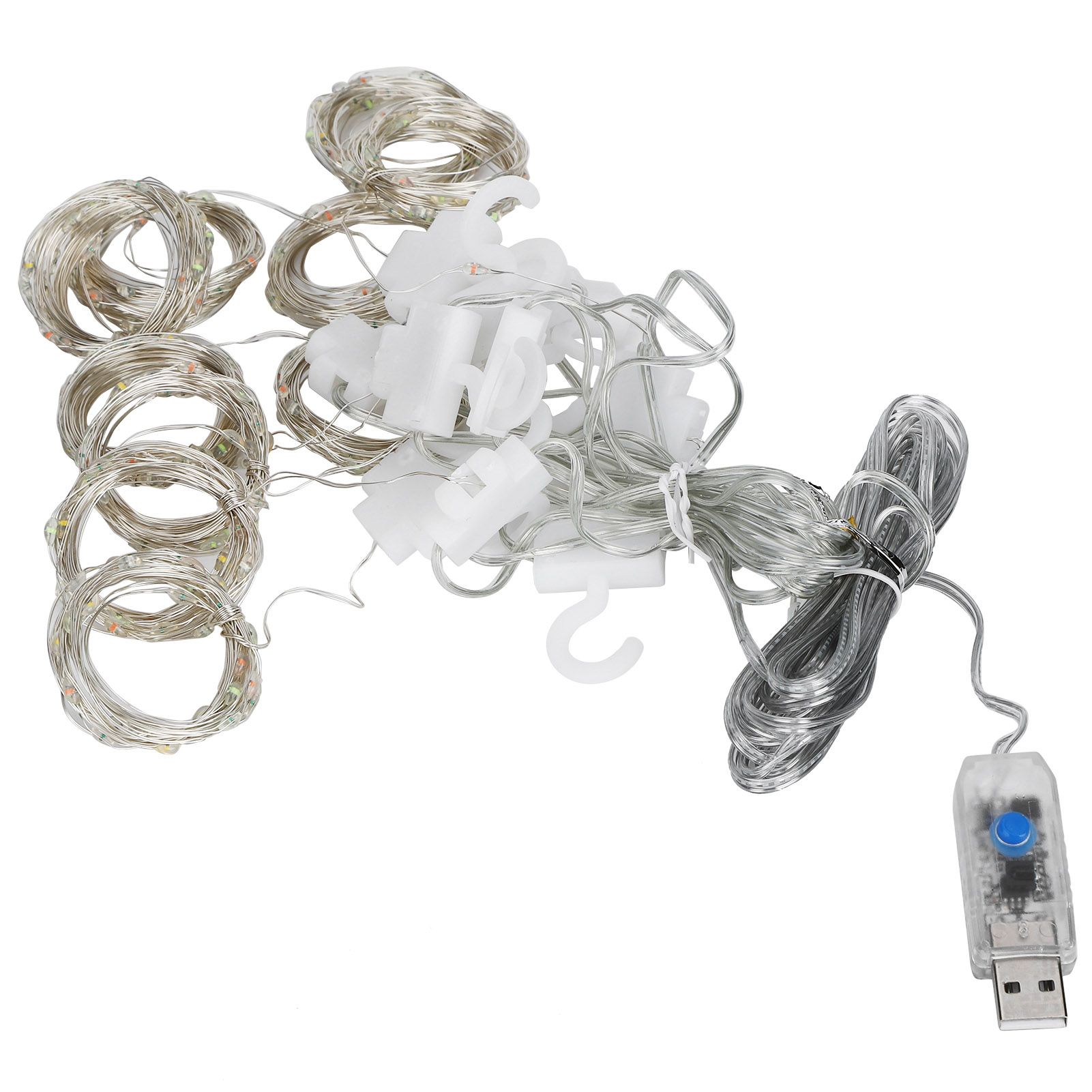 3x3 m Copper USB Wire Curtain Light String for Home Christmas Decoration with view 4