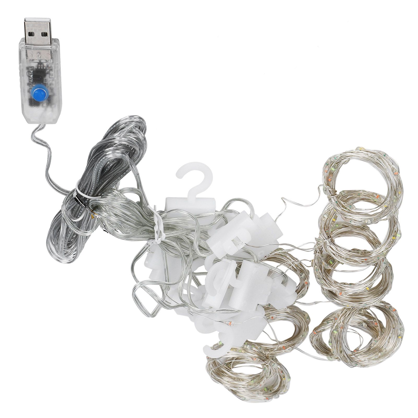 3x3 m Copper USB Wire Curtain Light String for Home Christmas Decoration with view 5