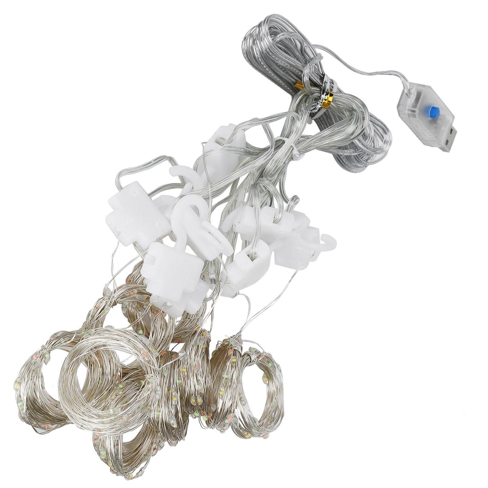 3x3 m Copper USB Wire Curtain Light String for Home Christmas Decoration with view 6
