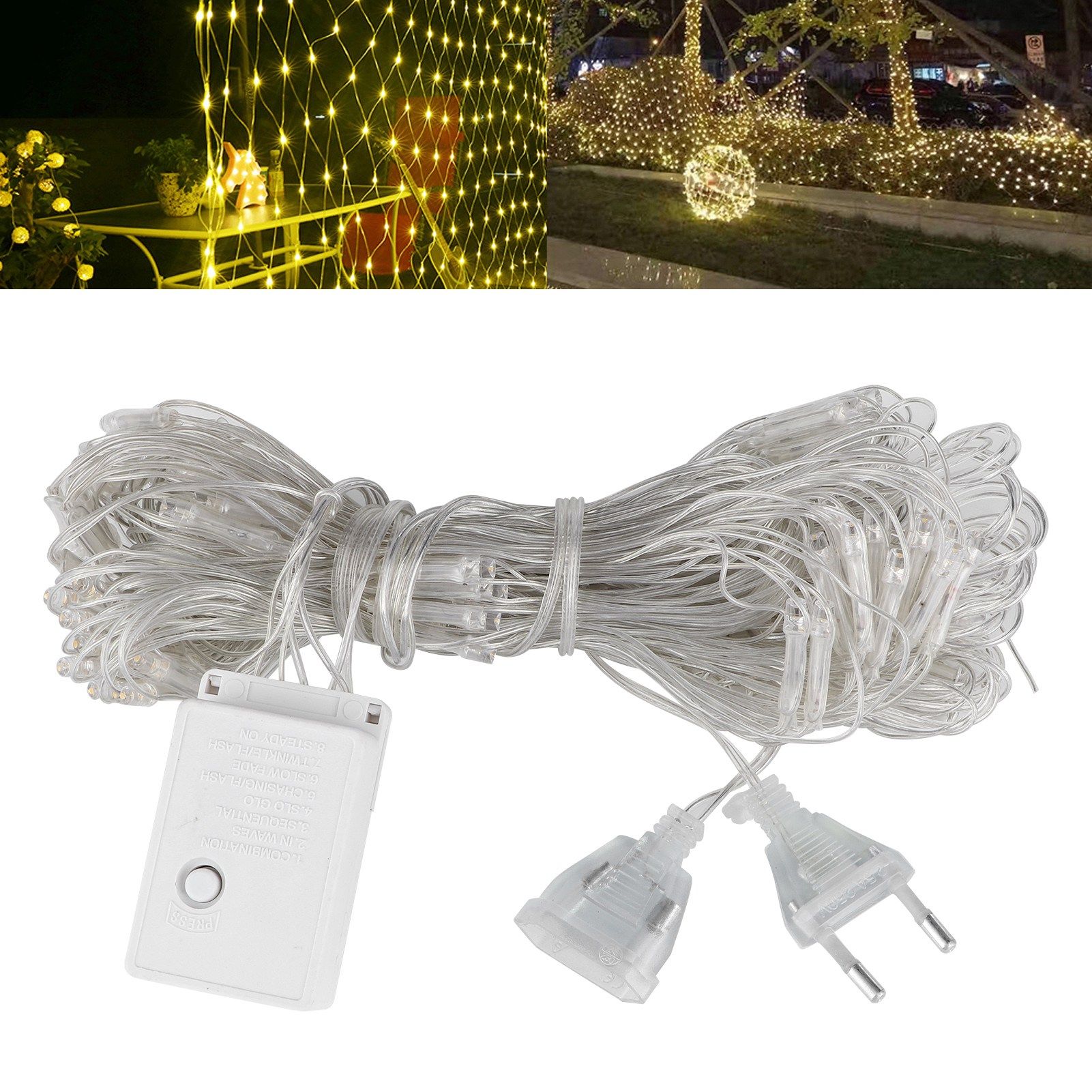 1.5x1.5m 96LED Chips Christmas Tree Net Lights for Outdoor Wedding Birthday view 9
