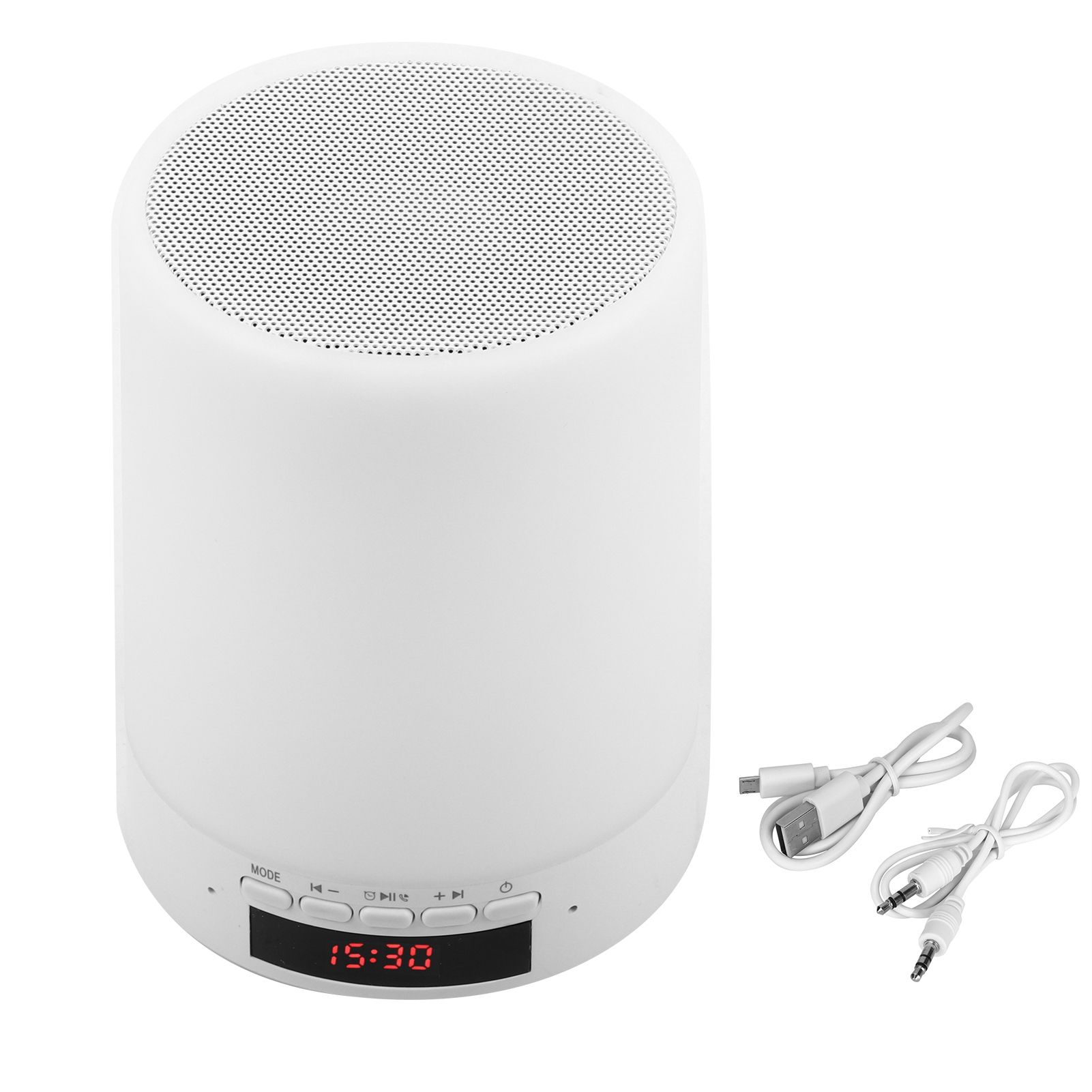 Bluetooth Speaker Night Light Touching Change Color LED Lamp Smart Alarm Clock view 2