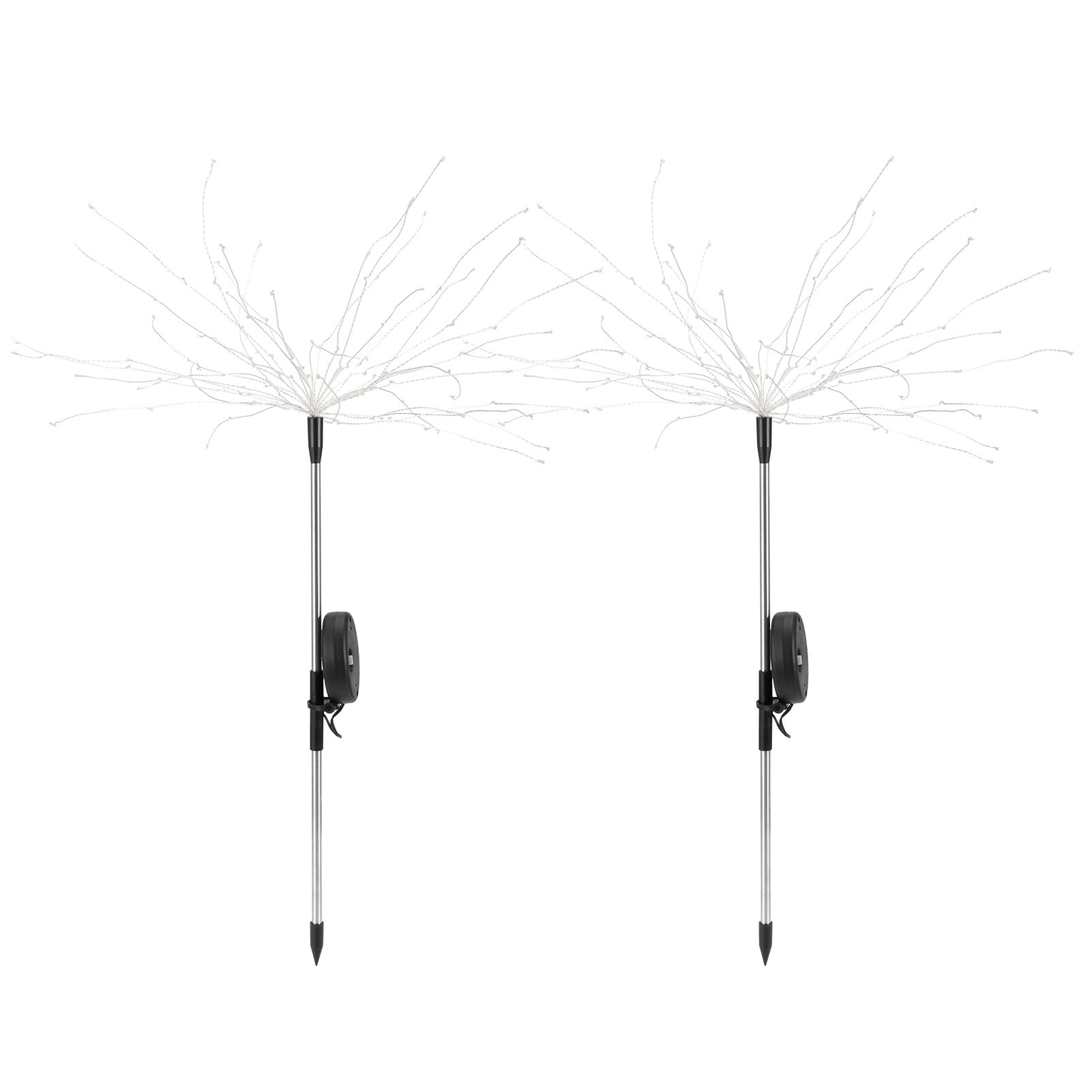 2Pcs 105LED Waterproof IP44 Solar Fireworks Light LED Lawn Lamp Landscape Path view 2