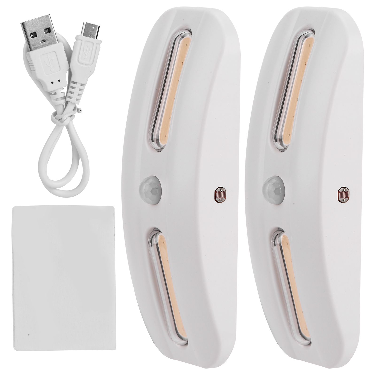 2PCS COB LED Motion Sensor Light Cupboard Wardrobe Closet Lamp Cabinet Night view 2