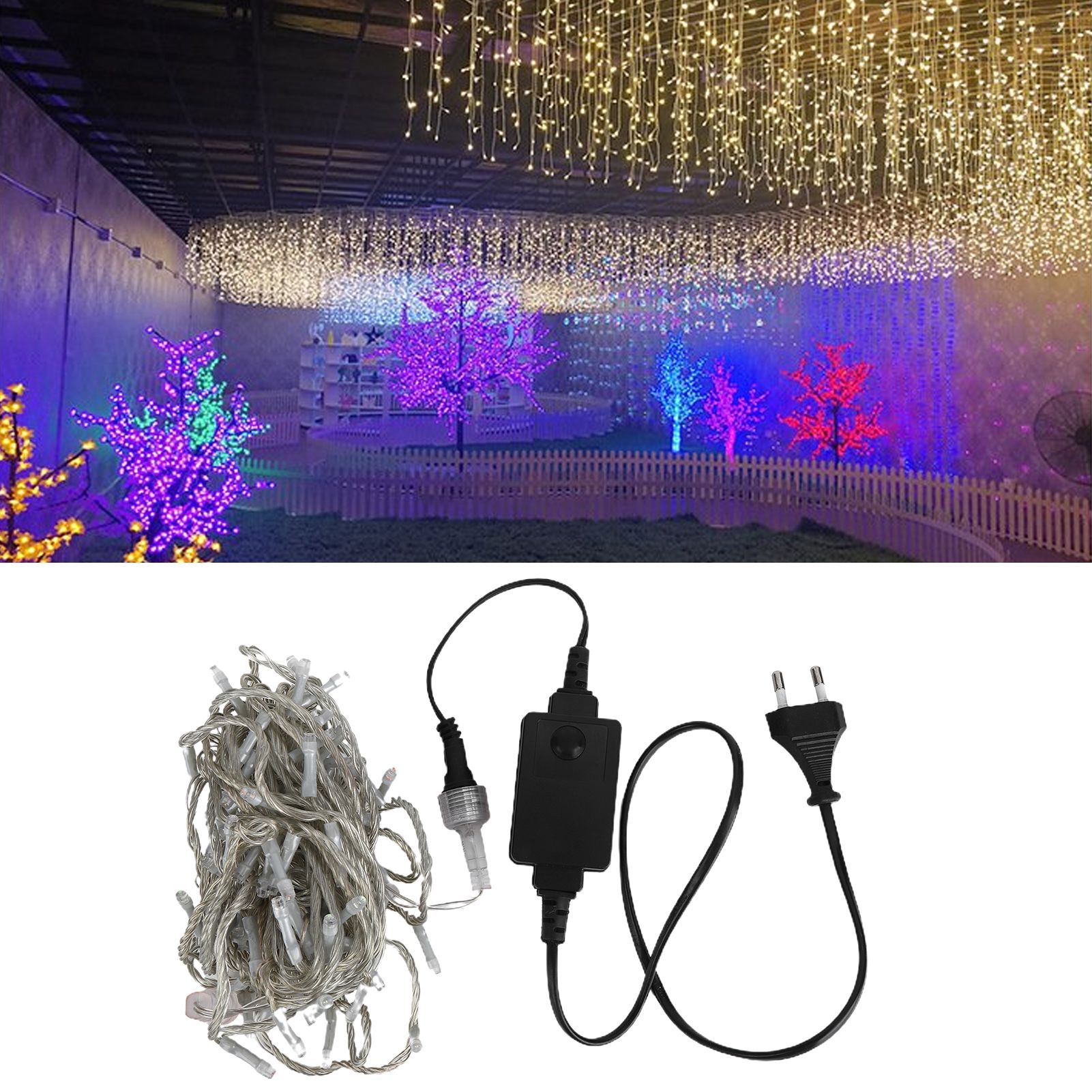 10m 100LED String Lights 24V Waterproof 8 Modes Ornamental Lamp for Christmas view 9