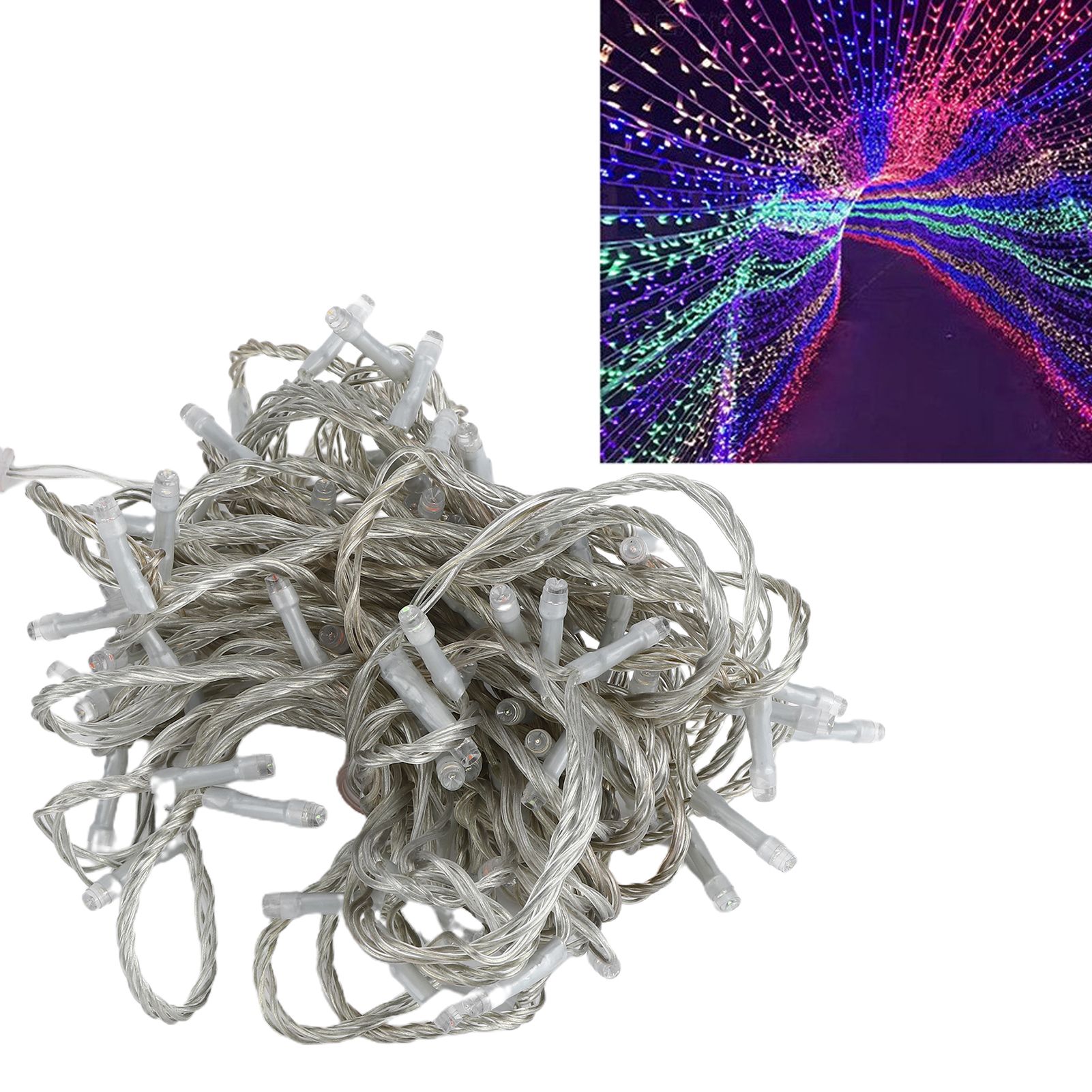 10m 100LED String Lights 24V Waterproof 8 Modes Ornamental Lamp for Christmas view 10