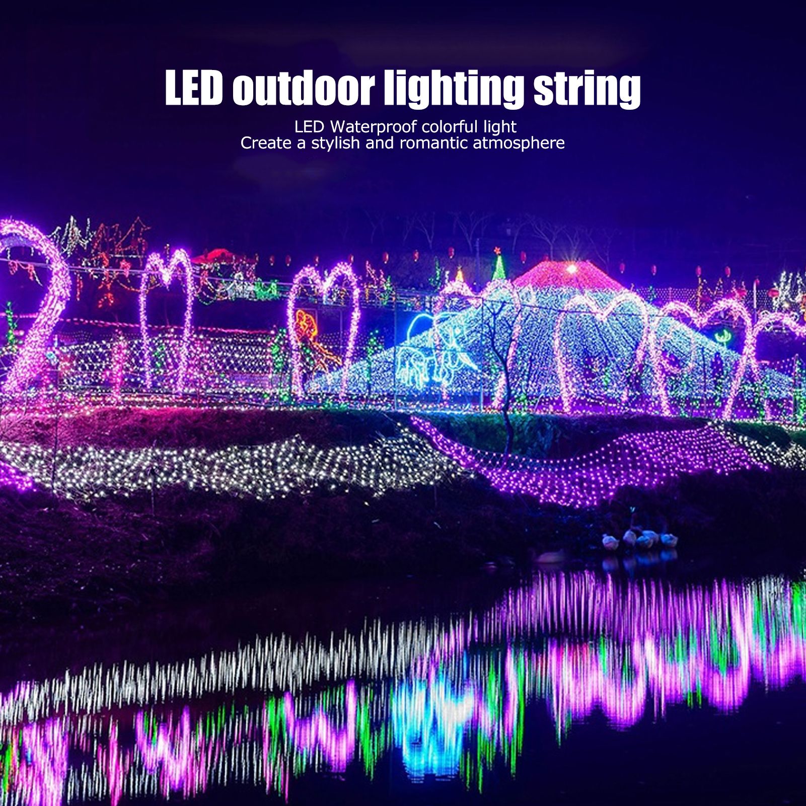 10m 100LED String Lights 24V Waterproof 8 Modes Ornamental Lamp for Christmas view 11