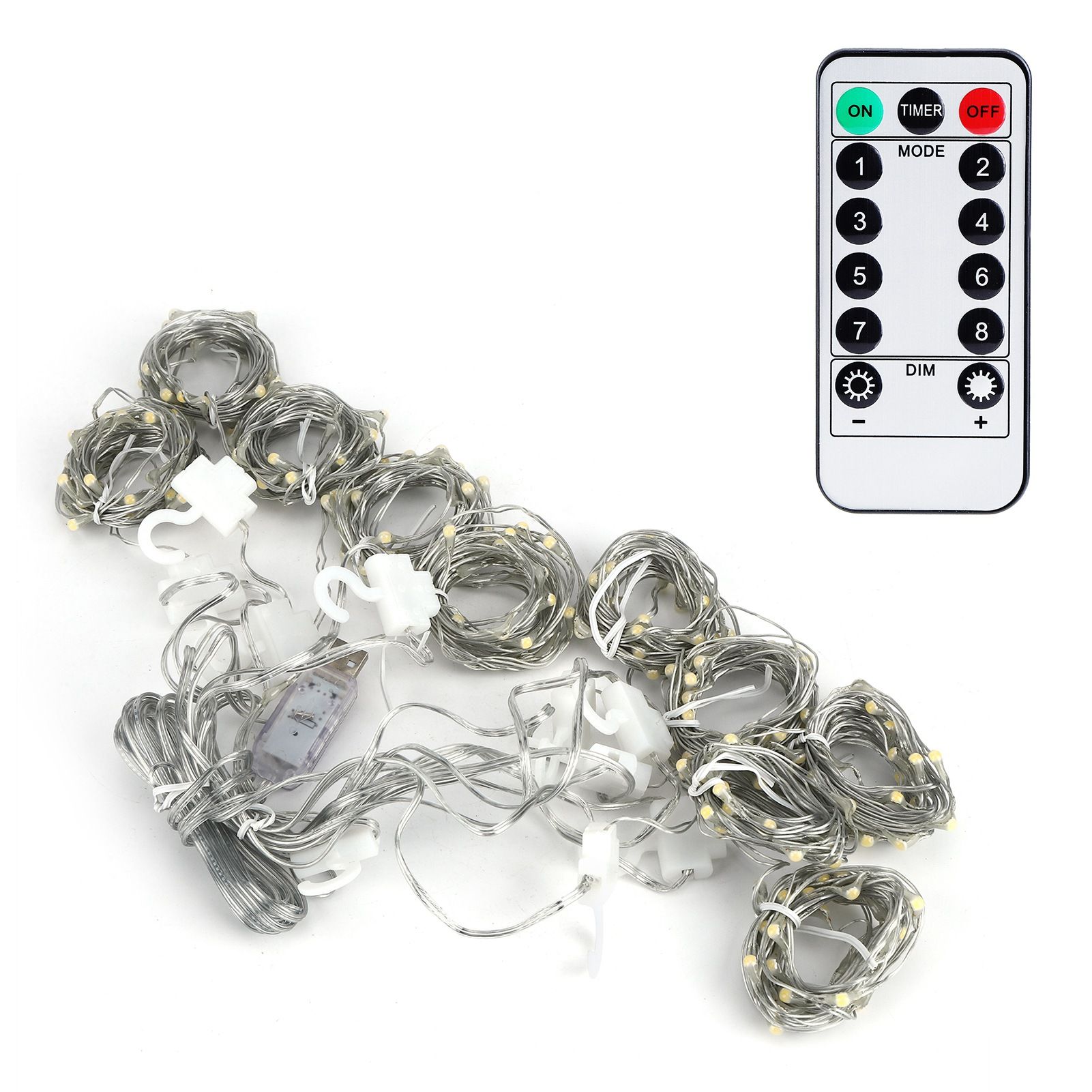 3x3 m 300LED Curtain String Light USB Remote Control Lamp Christmas Wedding view 4