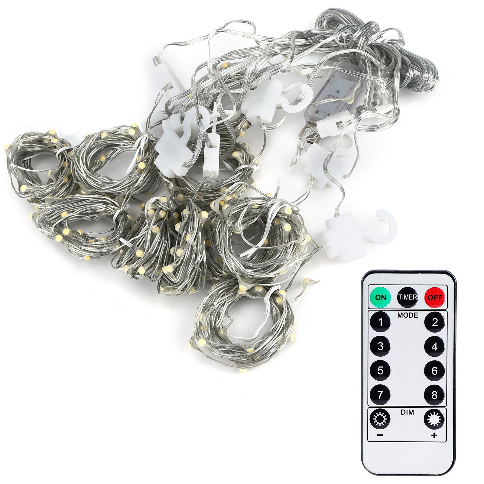3x3 m 300LED Curtain String Light USB Remote Control Lamp Christmas Wedding view 7