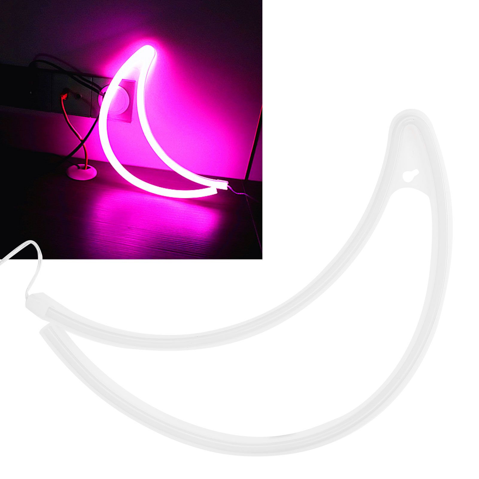 Moon shape Neon Light LED Decorative Lights for Home Party Dormitory Bar view 9
