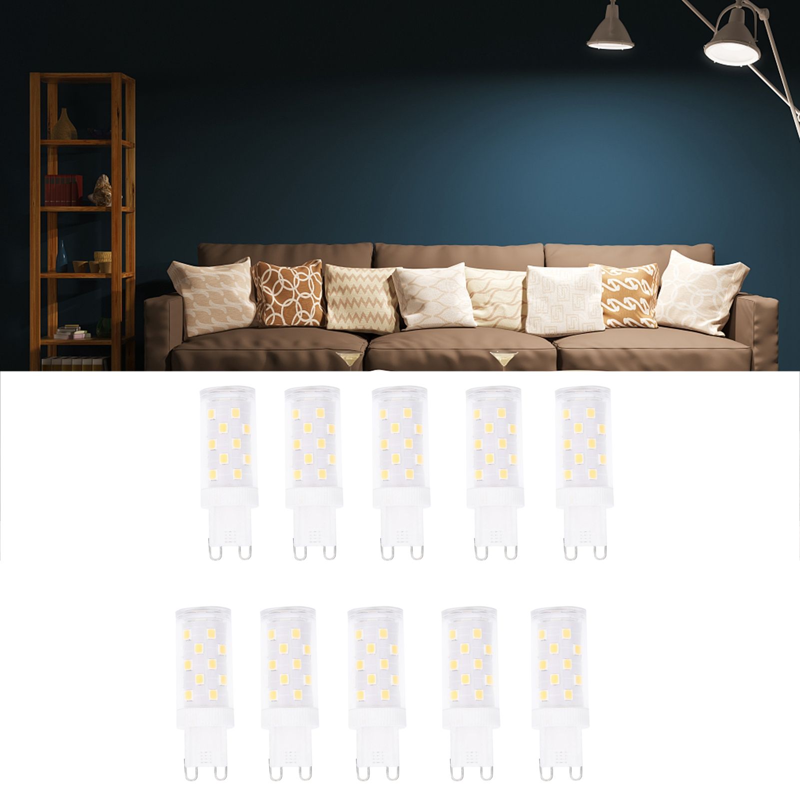 10Pcs G9 4W 33LED Light Bulb EnergySaving Bulb for Home Ceiling Wall Table view 10