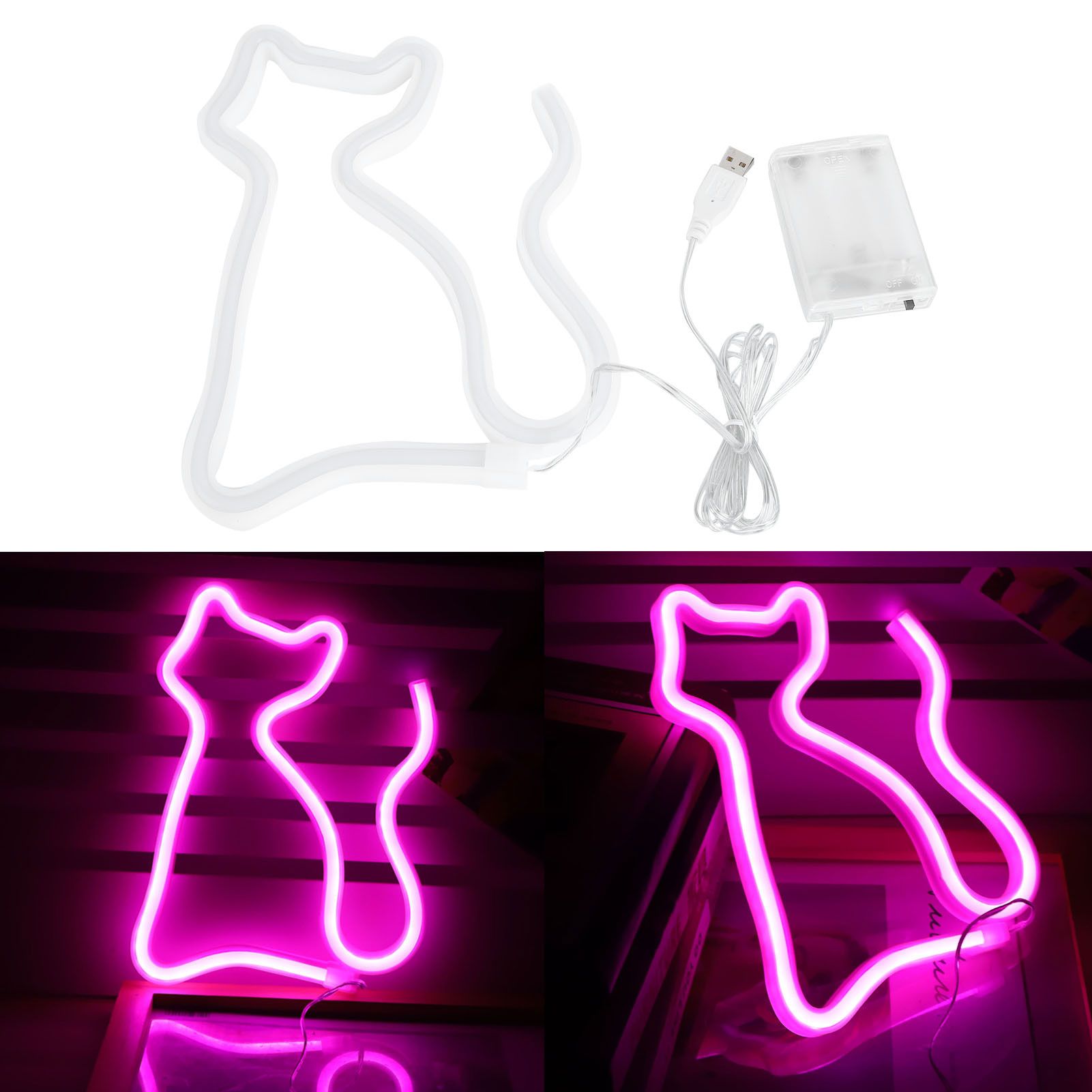 Cat shape Neon Light Innovative Decorative Night Light for Home Party Bar view 10