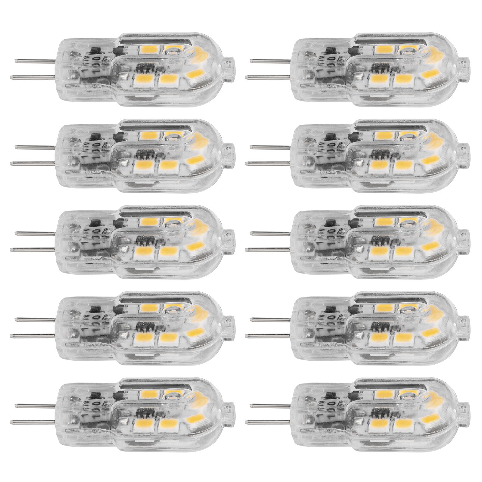 10Pcs Bi Pin Bulbs 12LED 1.2W G4 LED Bulb for Ceiling Lamp Wall Light Desk view 5