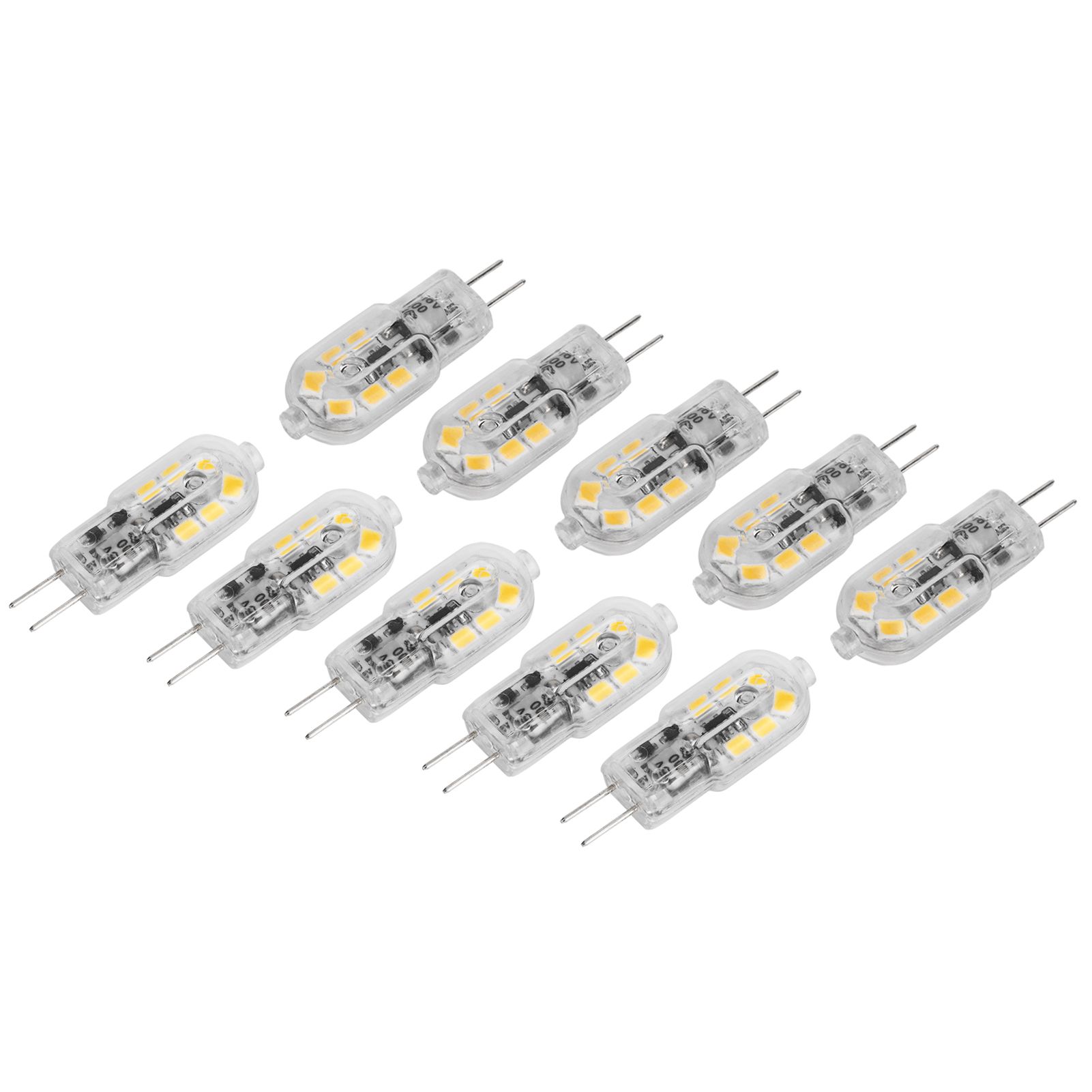 10Pcs Bi Pin Bulbs 12LED 1.2W G4 LED Bulb for Ceiling Lamp Wall Light Desk view 6