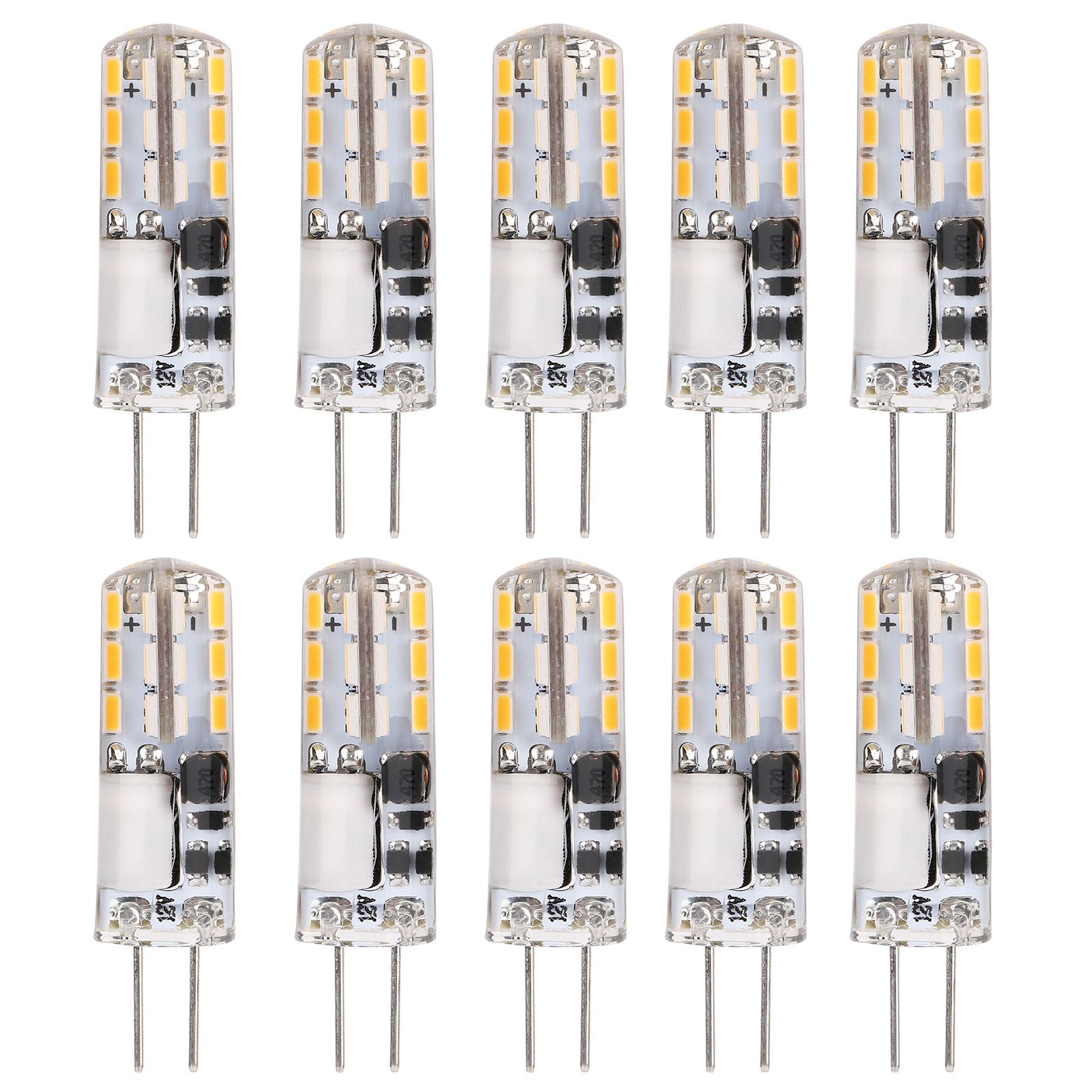 10Pcs G4 LED Bulbs 24LED 1.2W Bi Pin Light Source for Home Ceiling Light Wall view 2