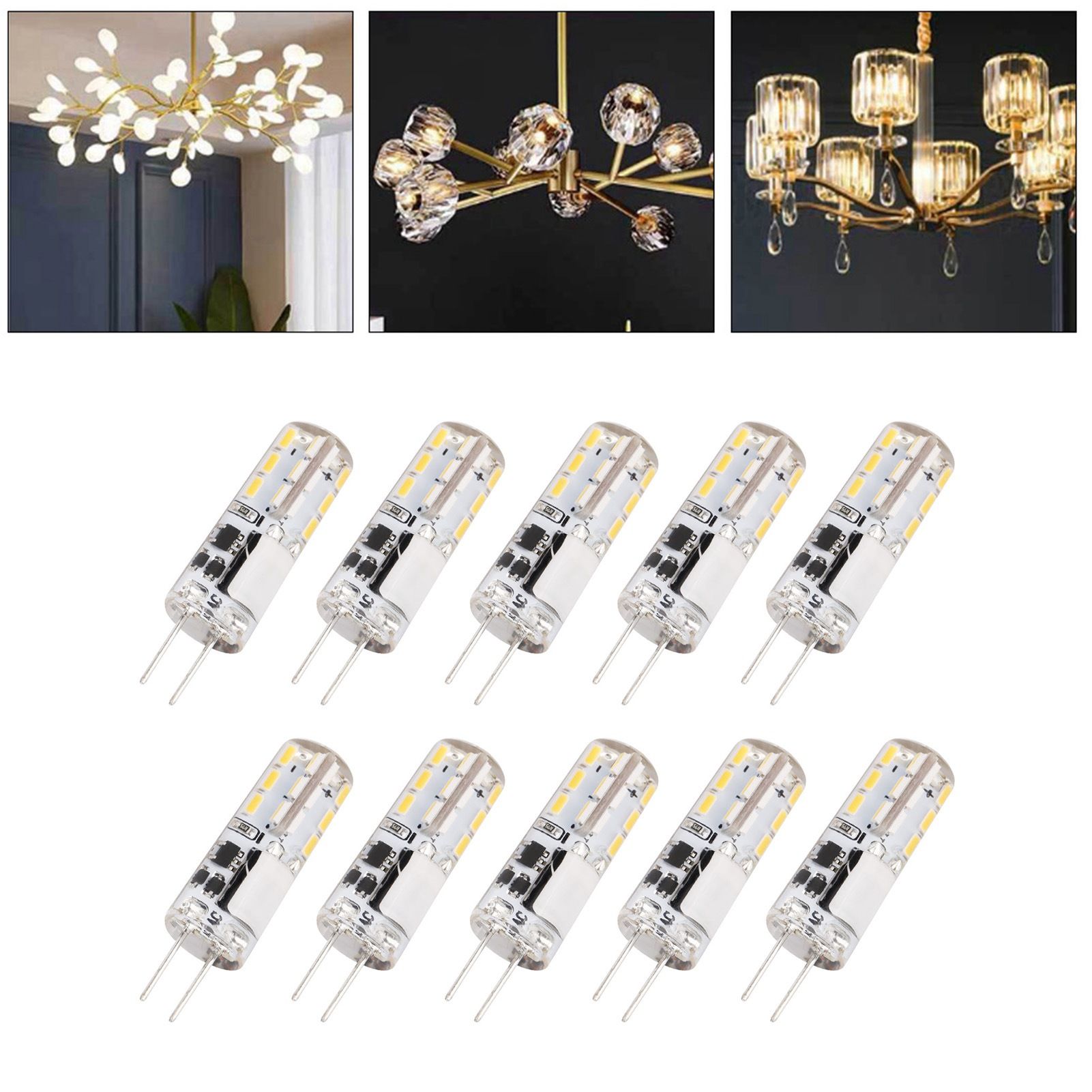 10Pcs G4 LED Bulbs 24LED 1.2W Bi Pin Light Source for Home Ceiling Light Wall view 11