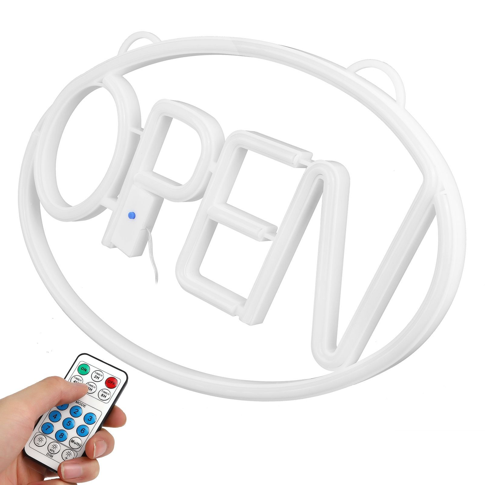 LED Neon Open Sign Display Window Hanging Light with Remote Control for view 3