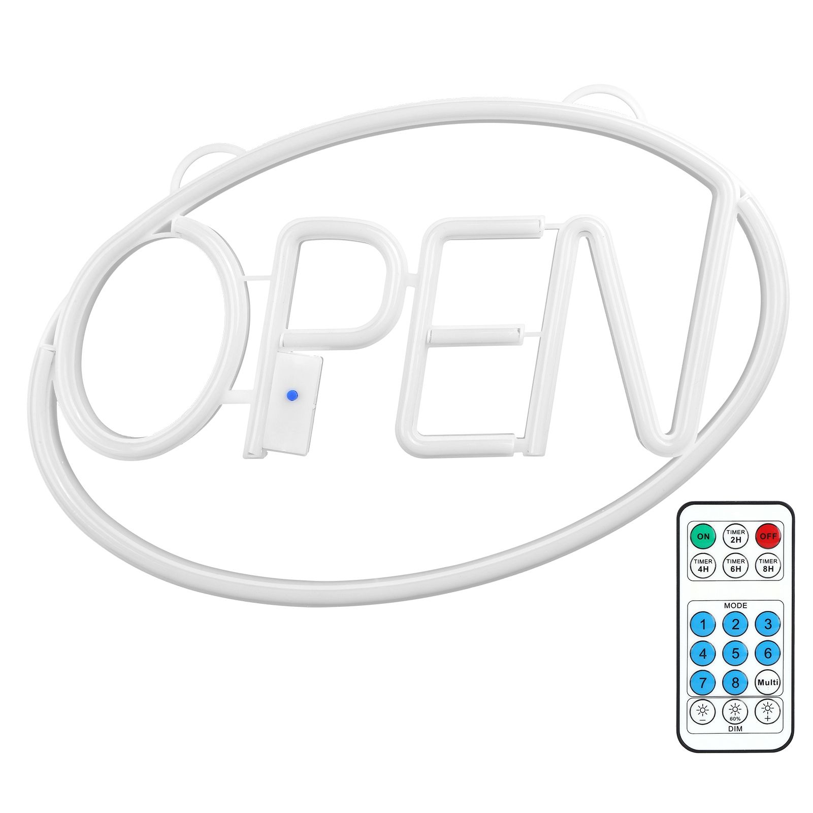 LED Neon Open Sign Display Window Hanging Light with Remote Control for view 4