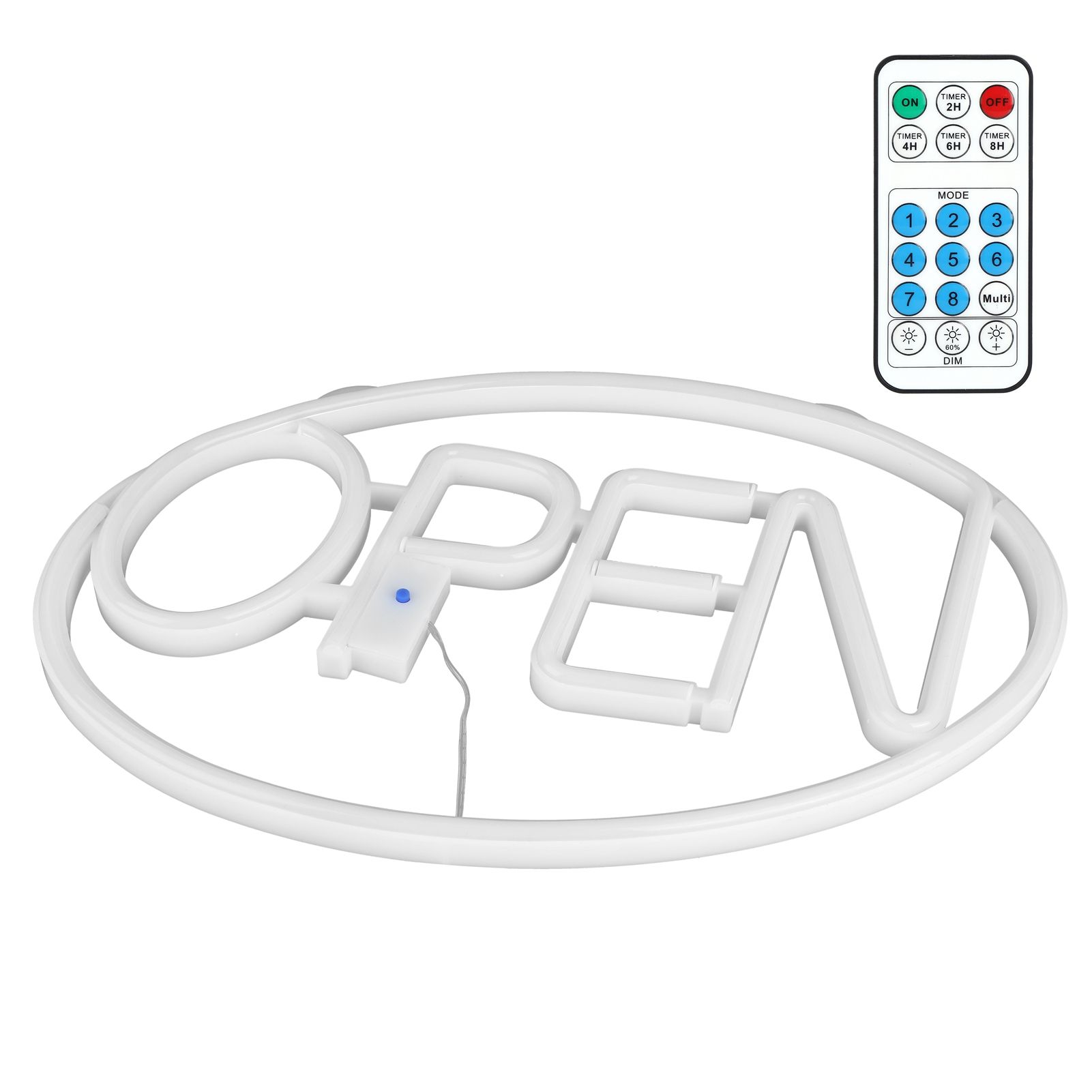 LED Neon Open Sign Display Window Hanging Light with Remote Control for view 7