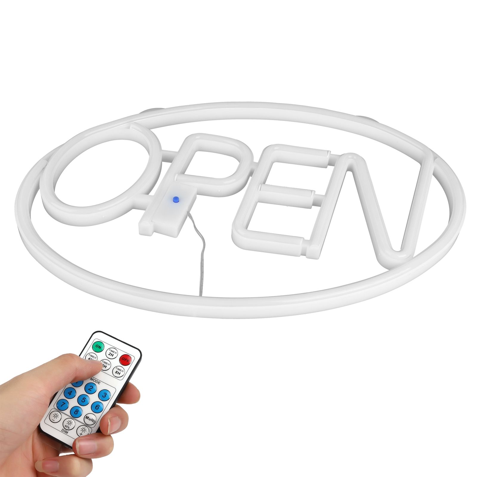 LED Neon Open Sign Display Window Hanging Light with Remote Control for view 8
