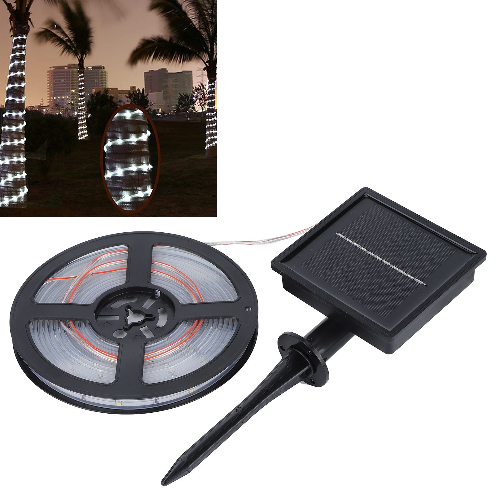 5m 100LED Solar Strip Lights Outdoor Waterproof Highlight Rope Light for view 10