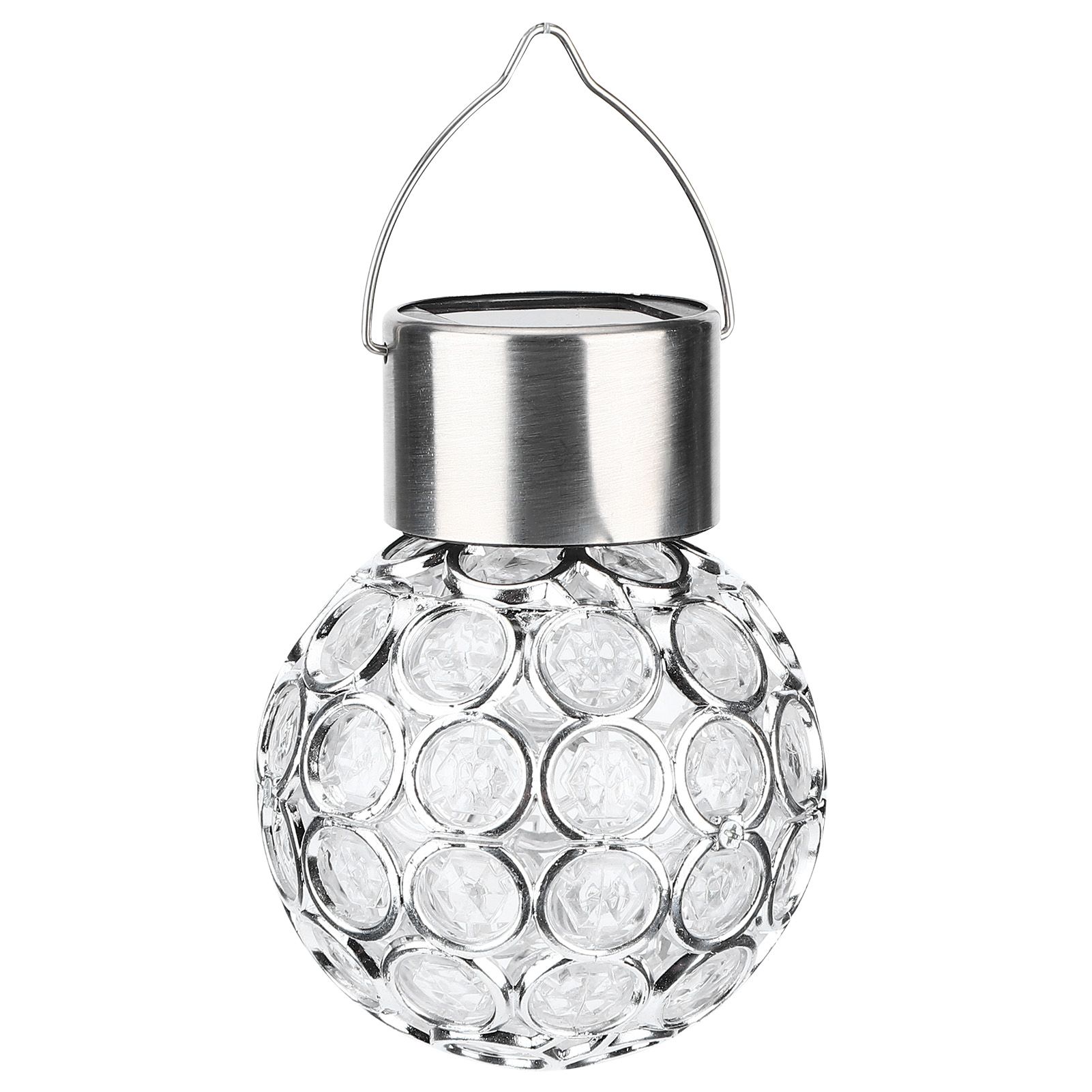 2Pcs LED Hanging Lamp Solar Powered Ball Light Light Control for Outdoor view 2