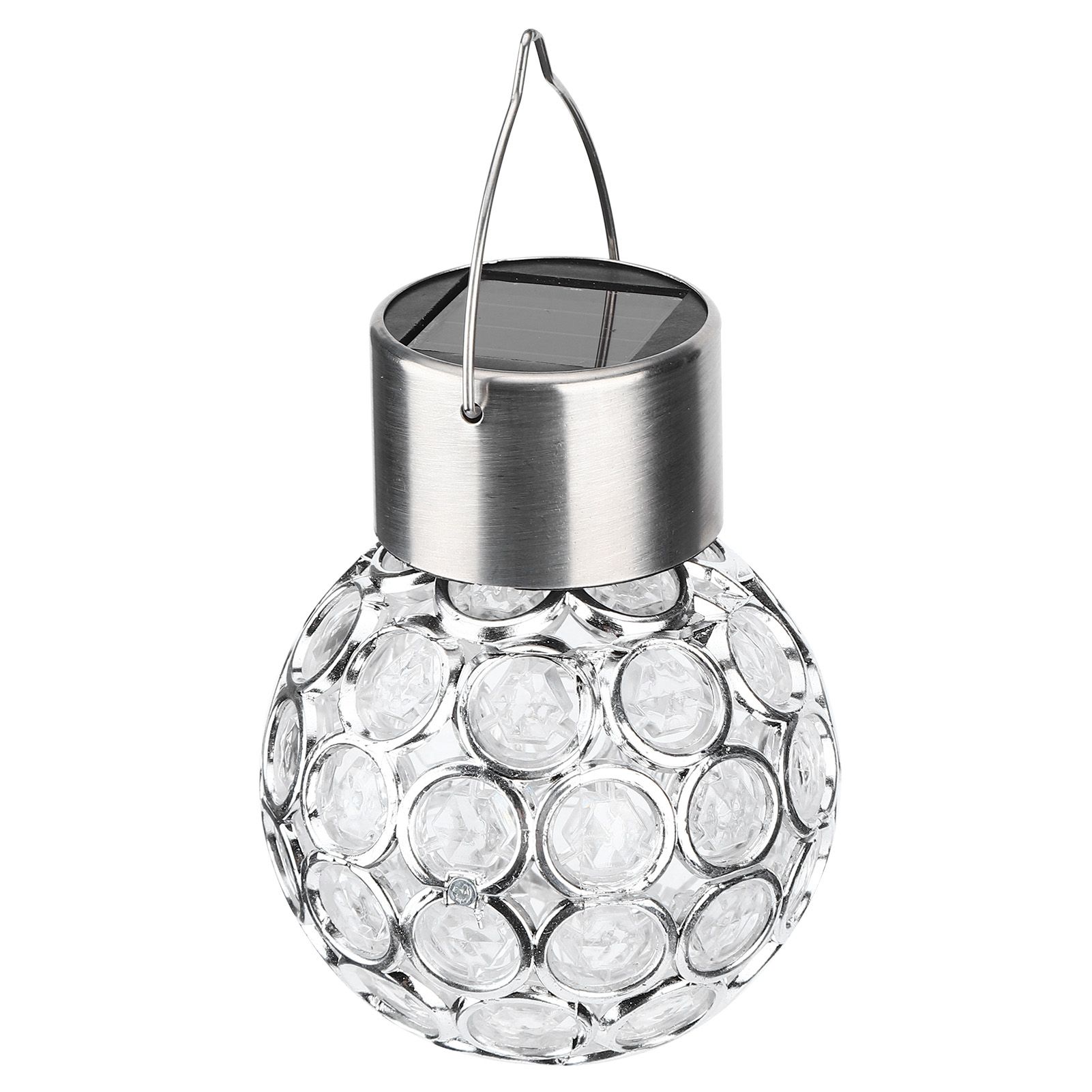 2Pcs LED Hanging Lamp Solar Powered Ball Light Light Control for Outdoor view 3
