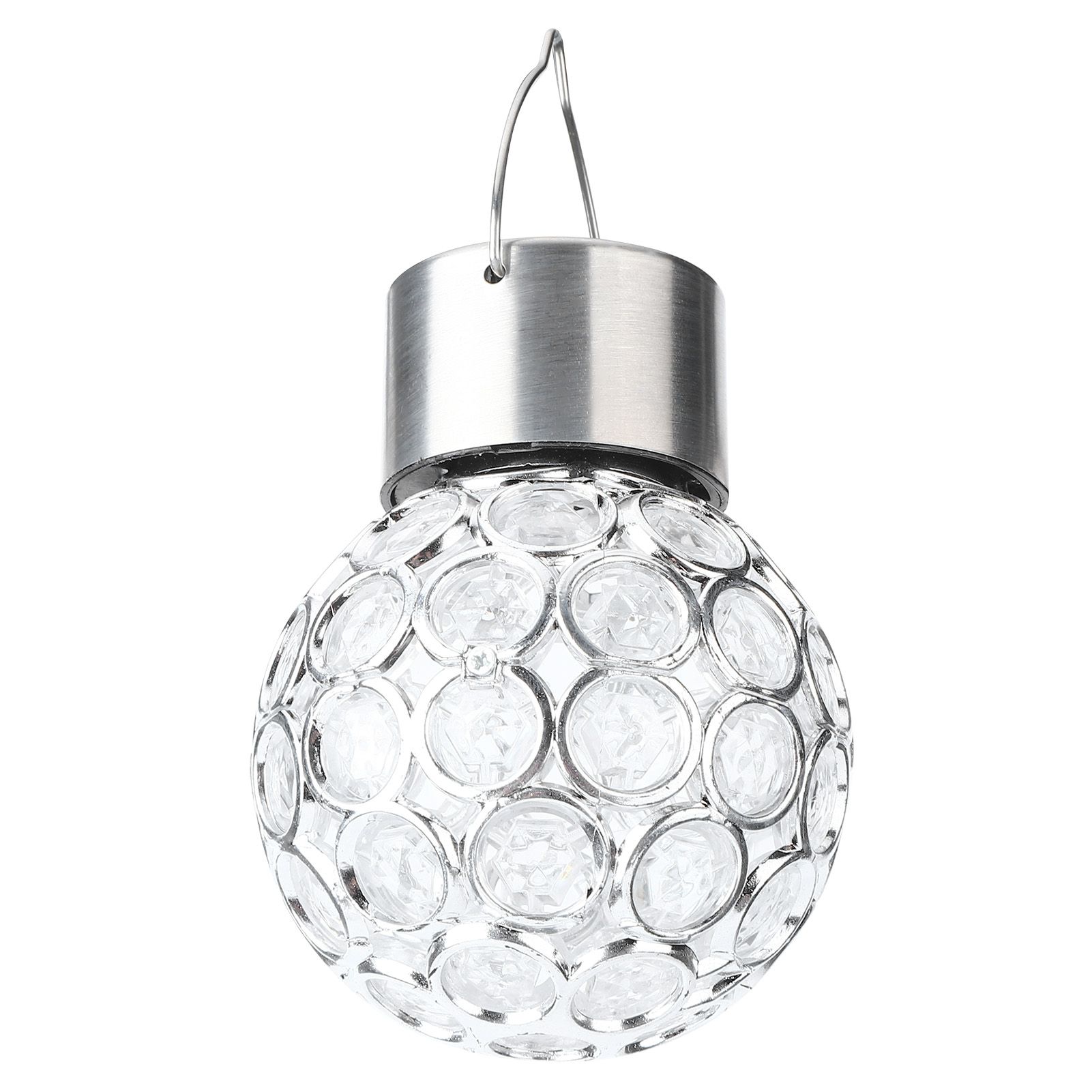 2Pcs LED Hanging Lamp Solar Powered Ball Light Light Control for Outdoor view 6