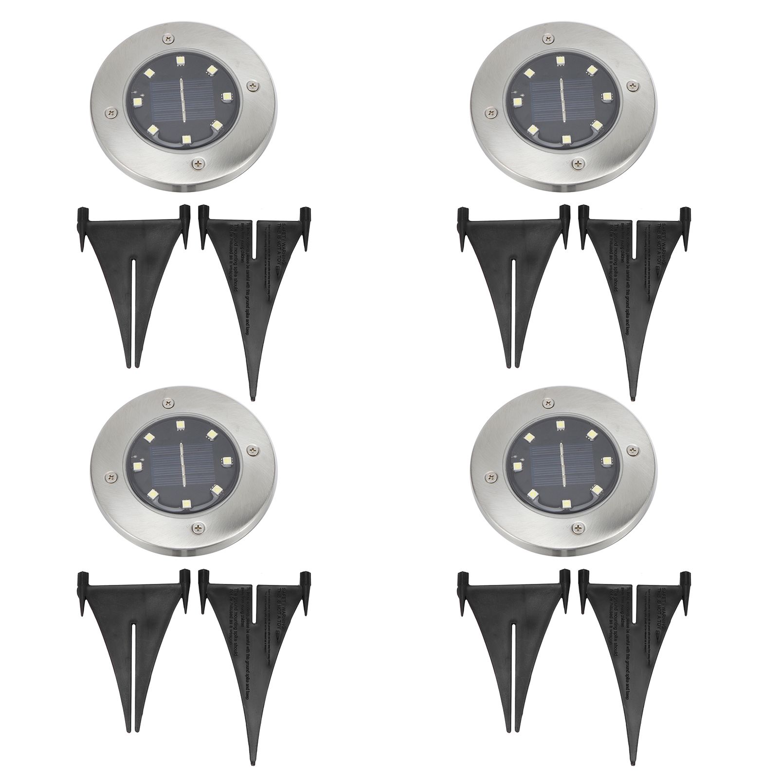 4Pcs 8LED Buried Lamp Waterproof Solar Ground Lights for Garden Yard Patio view 2