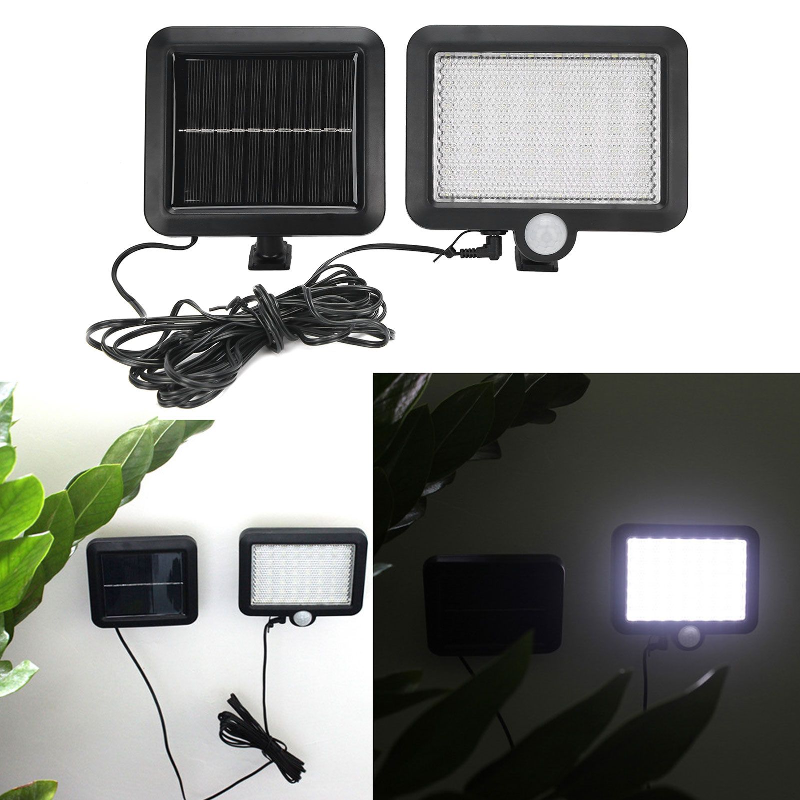 56 LED Solar Sensor Separation Street Wall Lawn Home Garden Lamp ABS Outdoor view 9