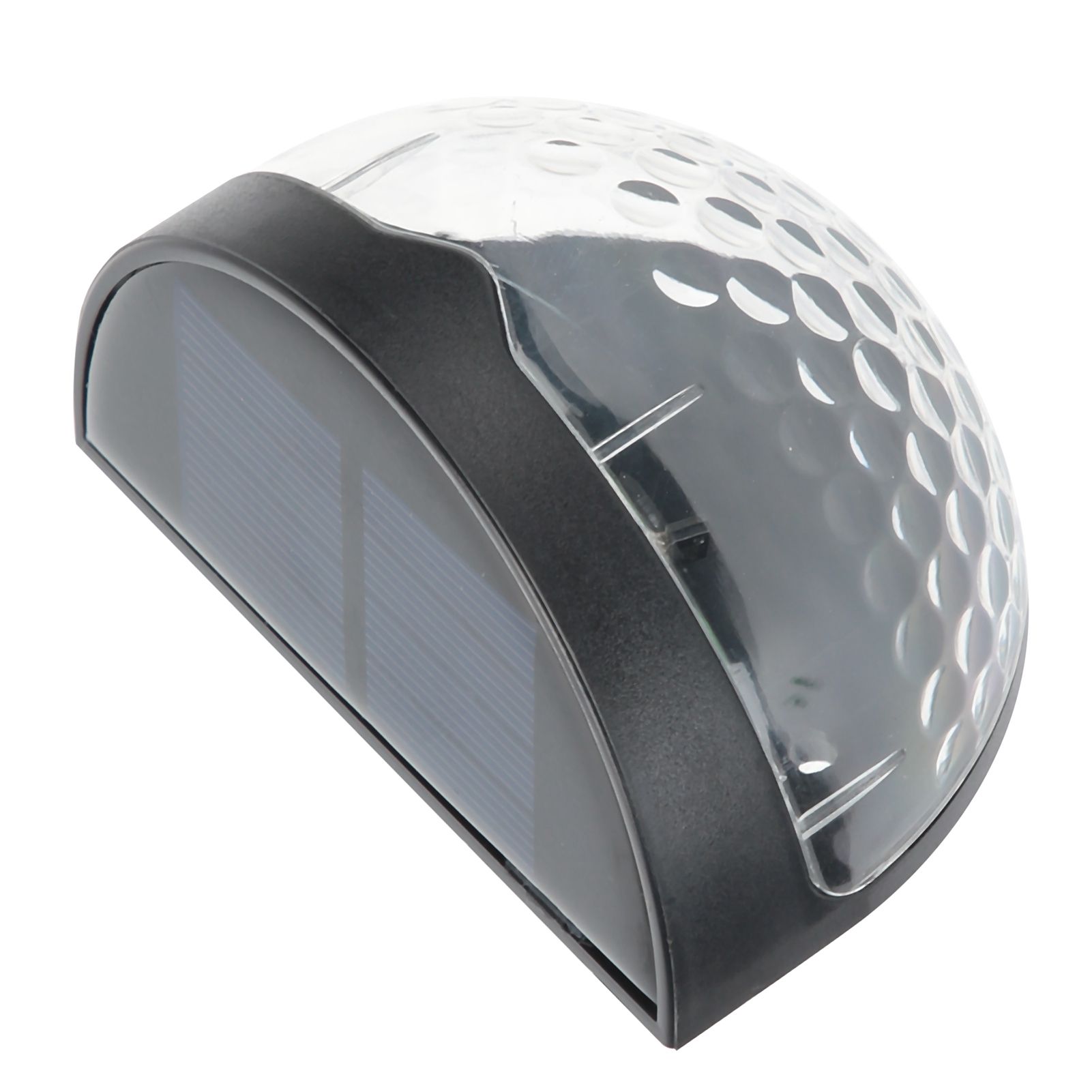 4Pcs Outdoor Waterproof Semicircle 6LED Solar Power Wall Lamp Black Shell view 11