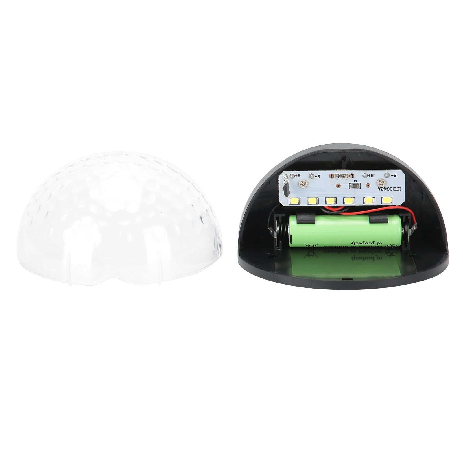 4Pcs Outdoor Waterproof Semicircle 6LED Solar Power Wall Lamp Black Shell view 12