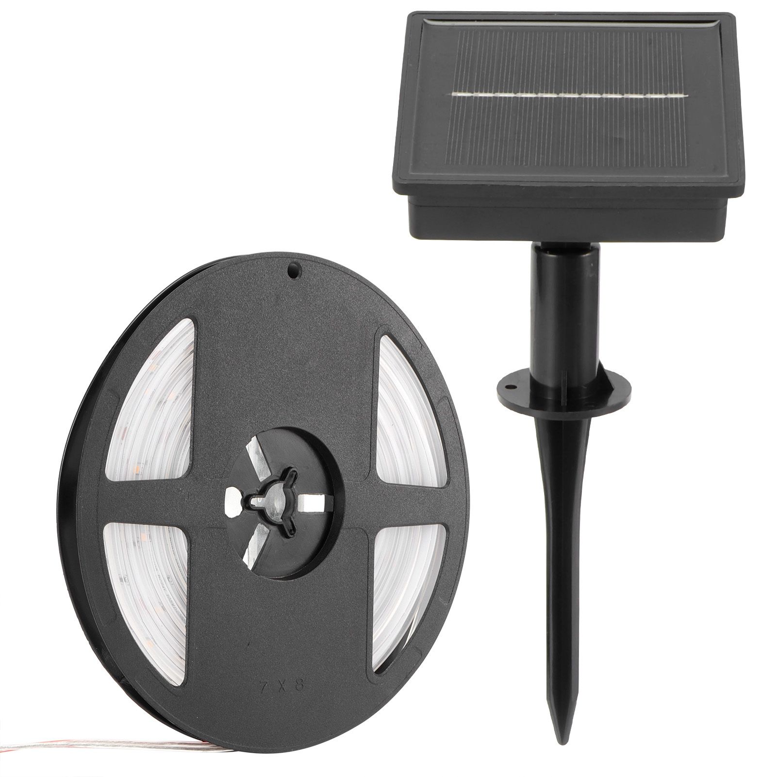 5M 100LED Solar Power Strip Lights Outdoor Waterproof High Brightness Colorful view 4